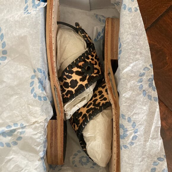 BRAND NEW Jack Rogers Jacks haircalf flat sandals IN BOX - Picture 2 of 6